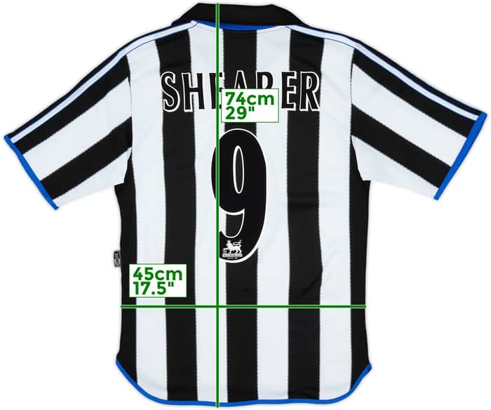1999-00 Newcastle Home Shirt Shearer #9 - 8/10 - (S)
