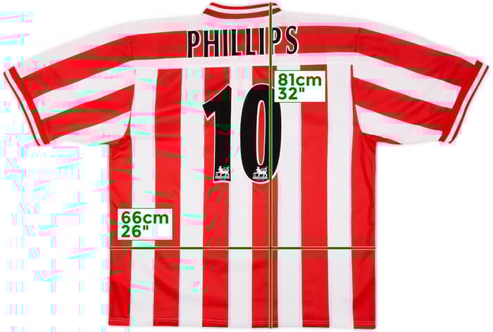 1999-00 Sunderland Home Shirt Phillips #10 - 8/10 - (XXL)