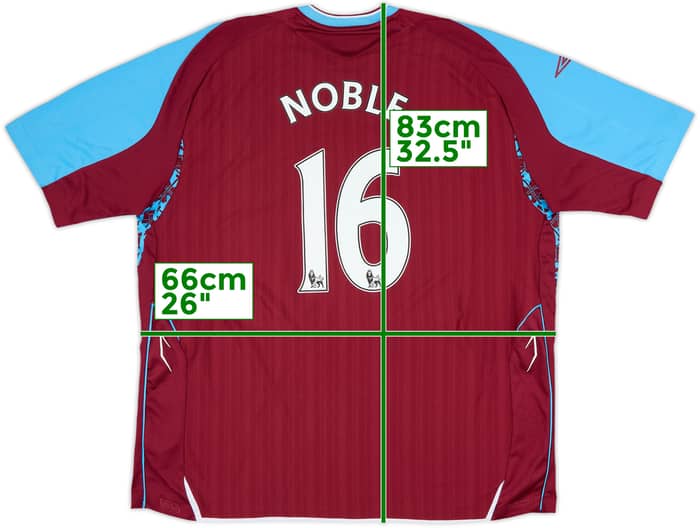 2007-08 West Ham Home Shirt Noble #16 - 8/10 - (3XL)