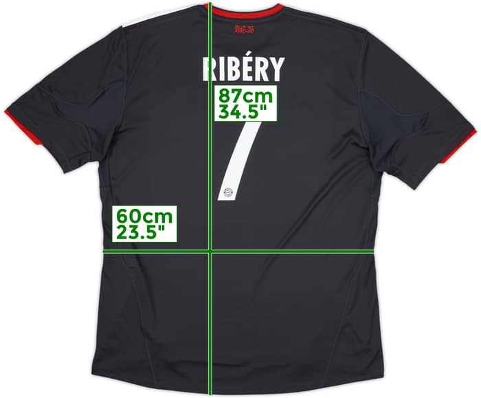 2010-11 Bayern Munich Third Shirt Ribery #7 - 7/10 - (XXL)