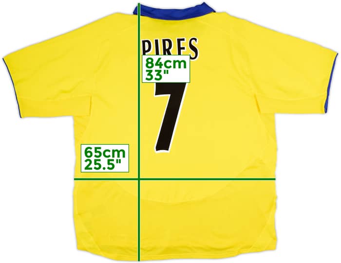 2003-05 Arsenal Away Shirt Pires #7 - 10/10 - (XXL)
