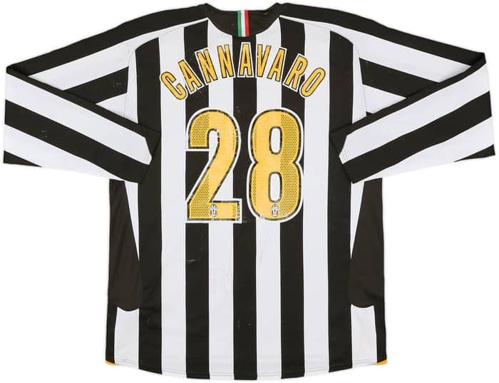 2005-06 Juventus Signed Home L/S Shirt Cannavaro #28 - 4/10 - (XL)