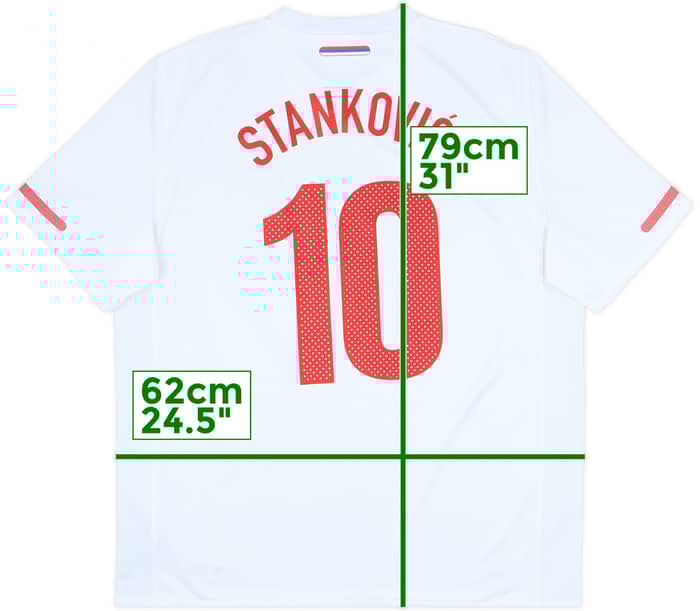 2010-12 Serbia Away Shirt Stankovic #10 - 8/10 - (XL)
