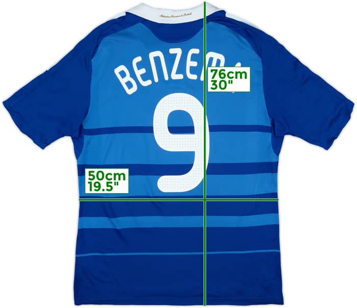 2008-09 France Home Shirt Benzema #9 - 8/10 - (L)