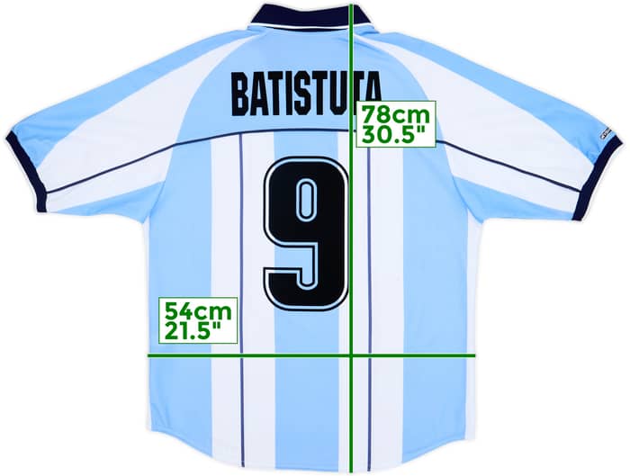 2000-01 Argentina Home Shirt Batistuta #9 - 8/10 - (S)