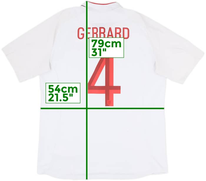 2012-13 England Home Shirt Gerrard #4 - 6/10 - (L)