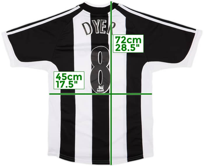 2001-03 Newcastle Home Shirt Dyer #8 - 8/10 - (S)