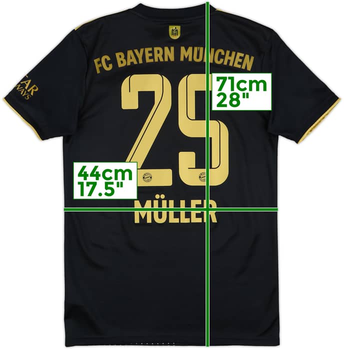 2021-22 Bayern Munich Away Shirt Muller #25 - 5/10 - (XS)