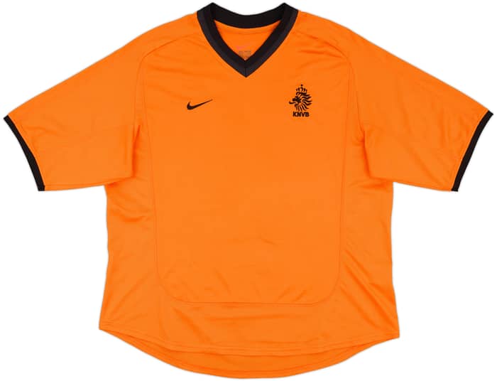 2000-02 Netherlands Home Shirt F. De Boer #4 - 7/10 - (XL)