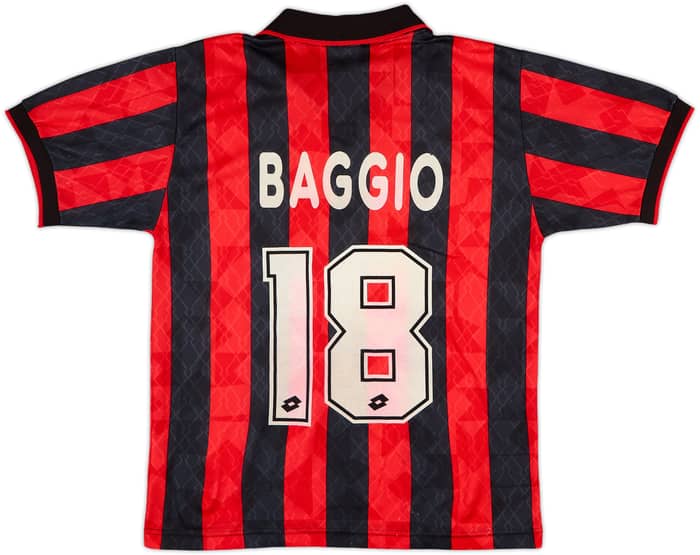 1995-96 AC Milan Home Shirt Baggio #18 - 8/10 - (S)