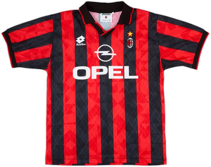 1995-96 AC Milan Home Shirt Baggio #18 - 8/10 - (S)