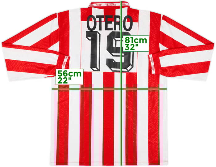 1995-96 Vicenza Home L/S Shirt Otero #19 - 8/10 - (XL)