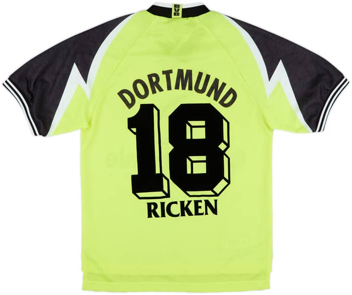 1995-96 Borussia Dortmund Home Shirt Ricken #18 - 8/10 - (S)