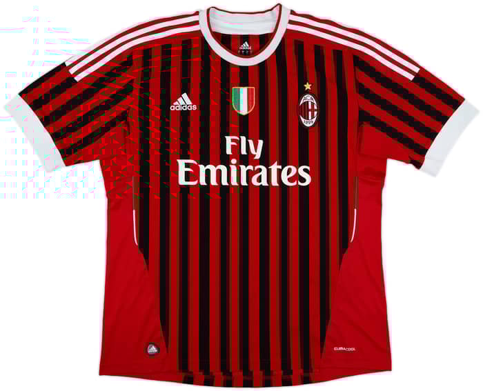 2011-12 AC Milan Home Shirt Ibrahimovic #11 - 7/10 - (XL)