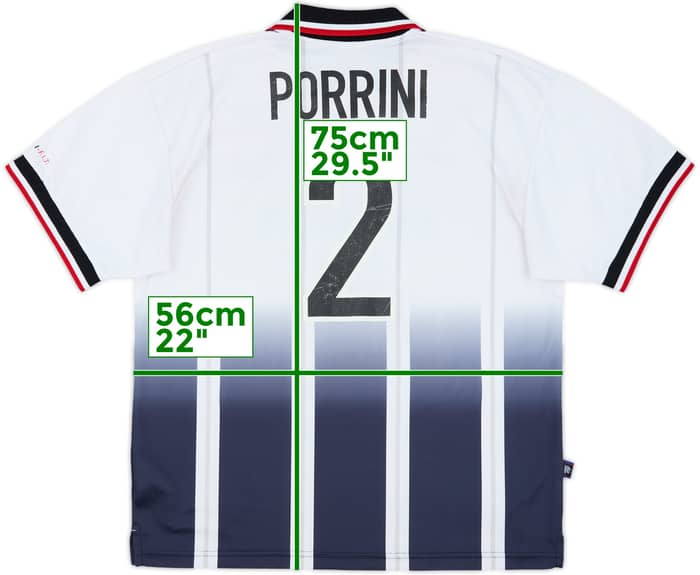 1997-99 Rangers Away Shirt Porrini #2 - 7/10 - (L)