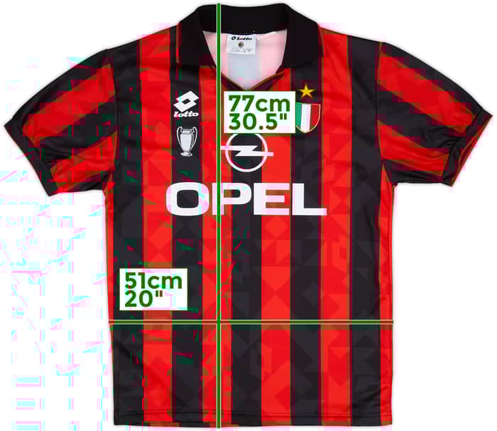 1996-97 AC Milan Home Shirt - 8/10 - (M)