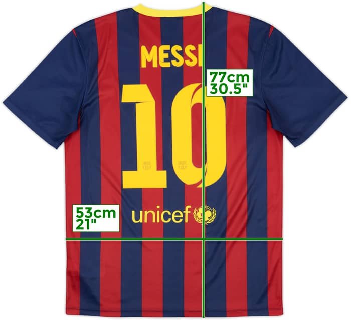2013-14 Barcelona Basic Home Shirt Messi #10 - 10/10 - (M)