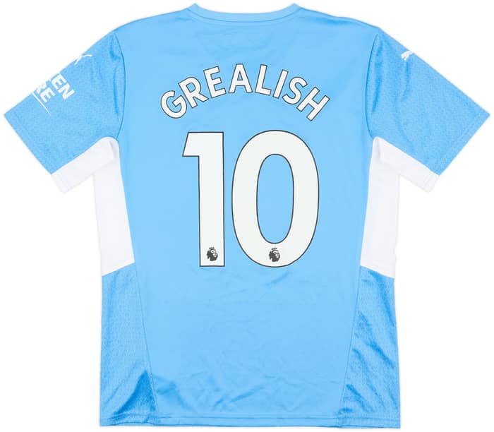 2021-22 Manchester City Home Shirt Grealish #10 - 7/10 - (M)