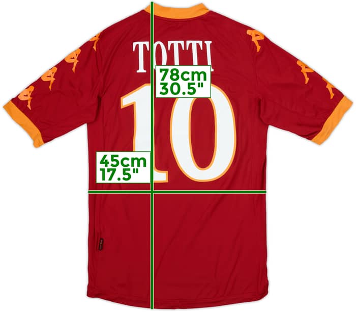 2010-11 Roma Home Shirt Totti #10 - 6/10 - (M)