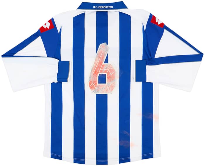 2012-13 Deportivo de La Coruna Home L/S Shirt #6 - 4/10 - (XL)