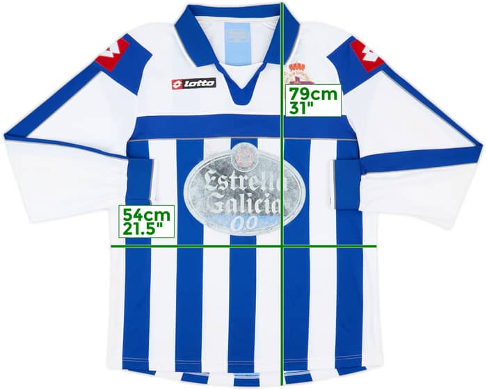 2012-13 Deportivo de La Coruna Home L/S Shirt #6 - 4/10 - (XL)
