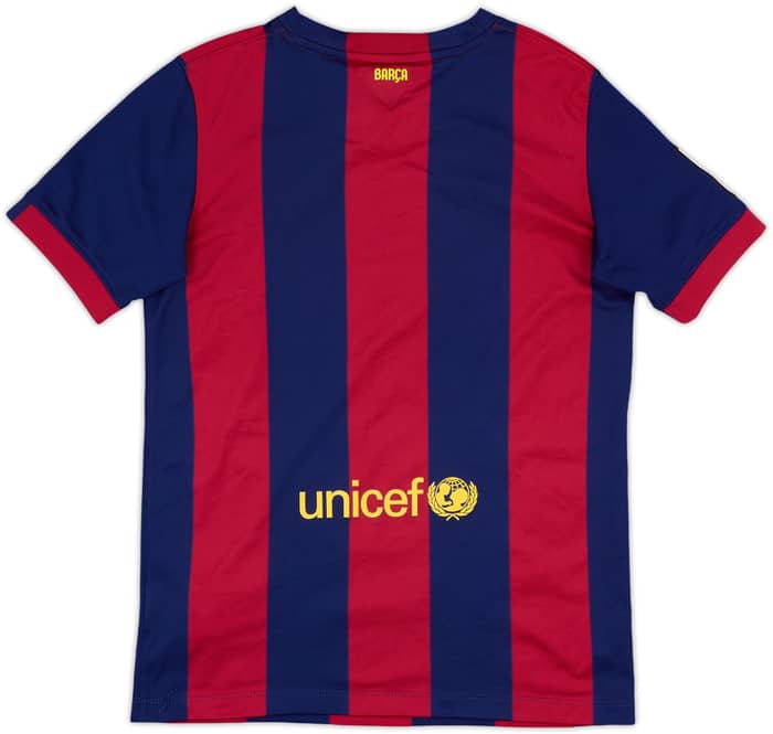 2014-15 Barcelona Home Shirt - 9/10 - (L.Boys)