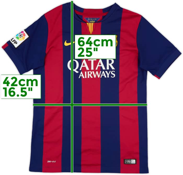 2014-15 Barcelona Home Shirt - 9/10 - (L.Boys)