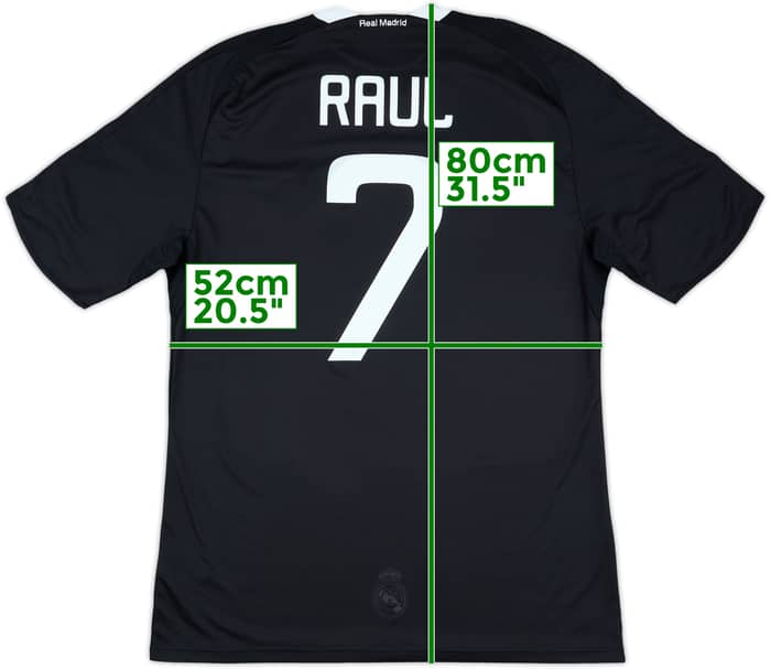 2008-09 Real Madrid CL Third Shirt Raul #7 - 7/10 - (L)