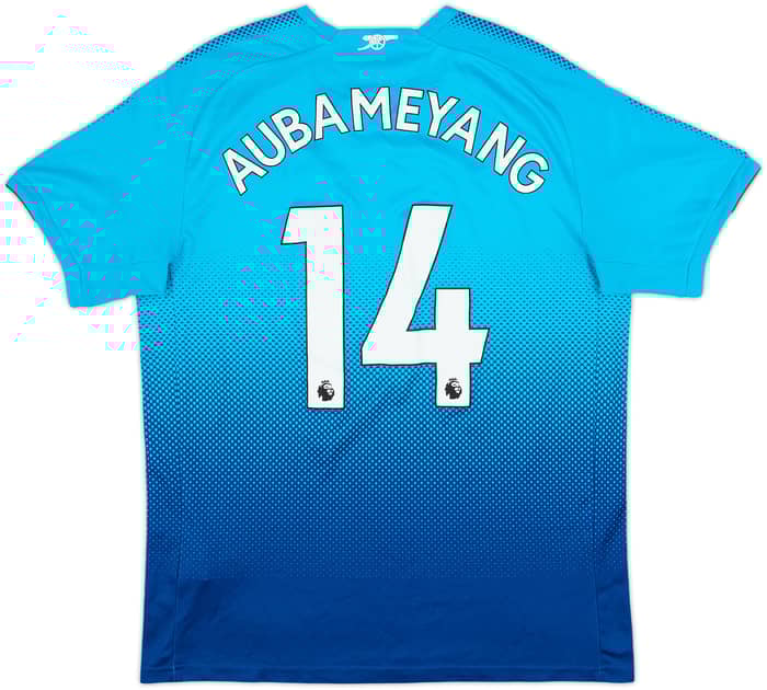 2017-18 Arsenal Away Shirt Aubameyang #14 - 6/10 - (L)