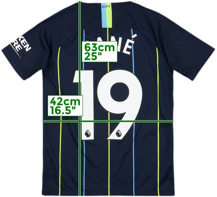 2018-19 Manchester City Away Shirt Sane #19 - 9/10 - (L.Boys)