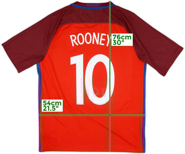 2016-17 England Away Shirt Rooney #10 - 9/10 - (L)