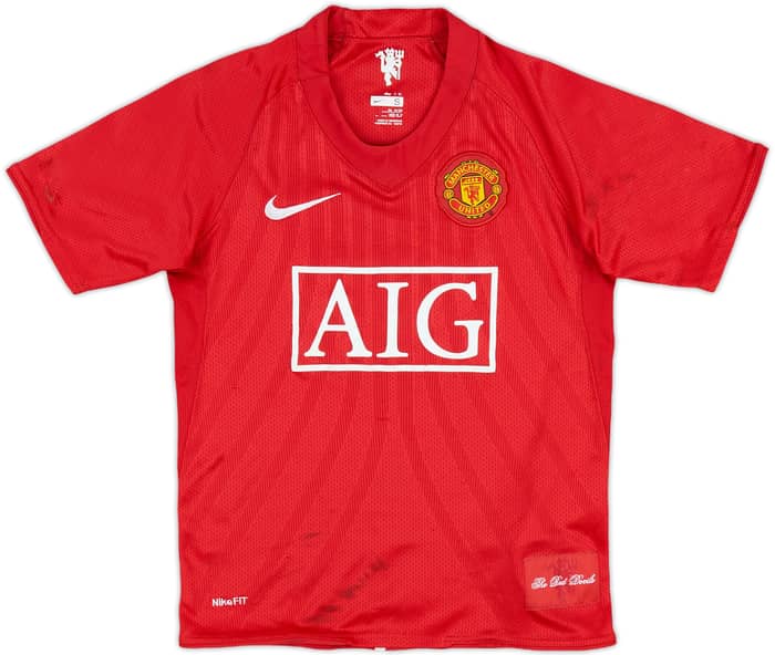 2007-09 Manchester United Home Shirt - 5/10 - (S.Boys)