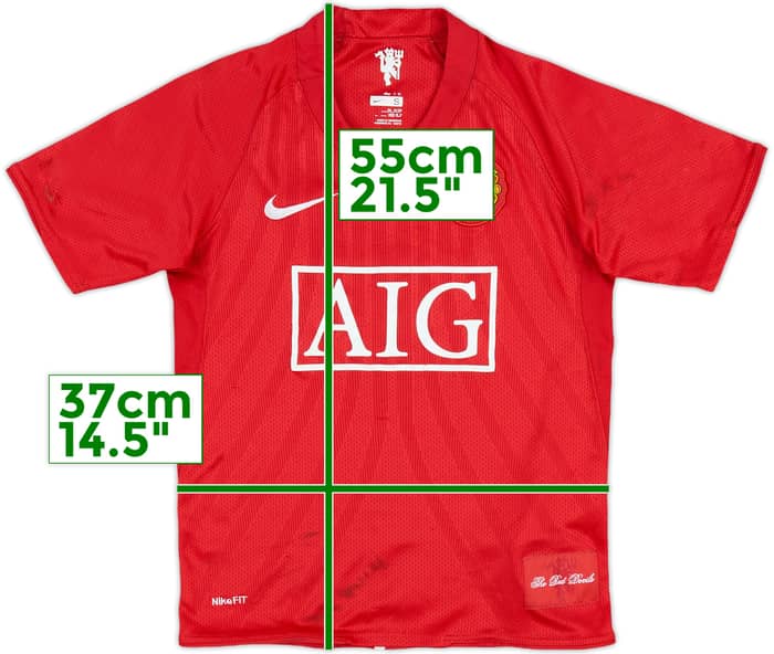2007-09 Manchester United Home Shirt - 5/10 - (S.Boys)
