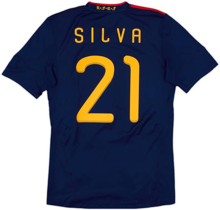 2010-11 Spain Away Shirt Silva #21 - 8/10 - (M)
