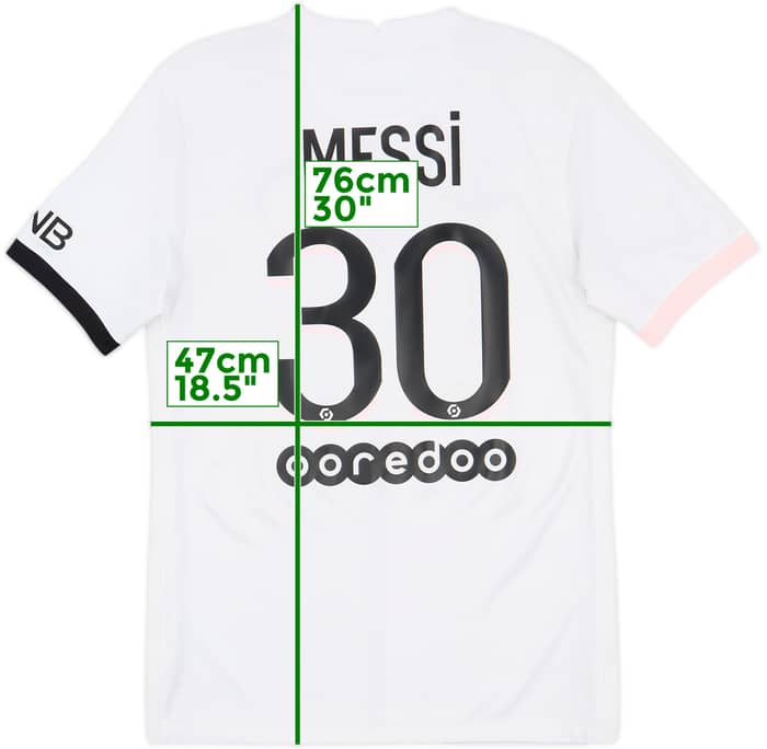 2021-22 Paris Saint-Germain Away Shirt Messi #30 - 6/10 - (S)