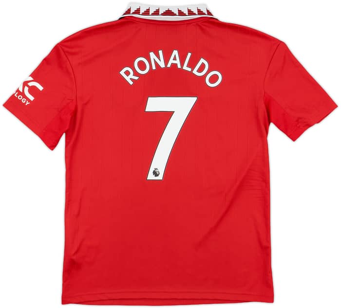 2022-23 Manchester United Home Shirt Ronaldo #7 - 8/10 - (M.Boys)