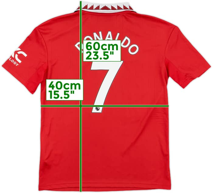 2022-23 Manchester United Home Shirt Ronaldo #7 - 8/10 - (M.Boys)