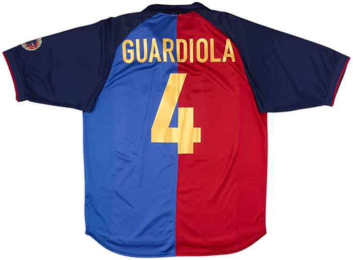 1999-00 Barcelona Centenary Home Shirt Guardiola #4 - 8/10 - (L)