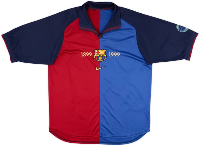 1999-00 Barcelona Centenary Home Shirt Guardiola #4 - 8/10 - (L)