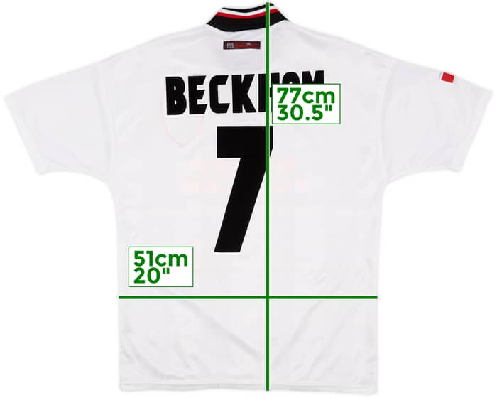 1997-99 Manchester United Away Shirt Beckham #7 - 10/10 - (M)