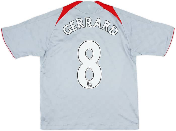 2008-09 Liverpool Away Shirt Gerrard #8 - 6/10 - (M.Boys)