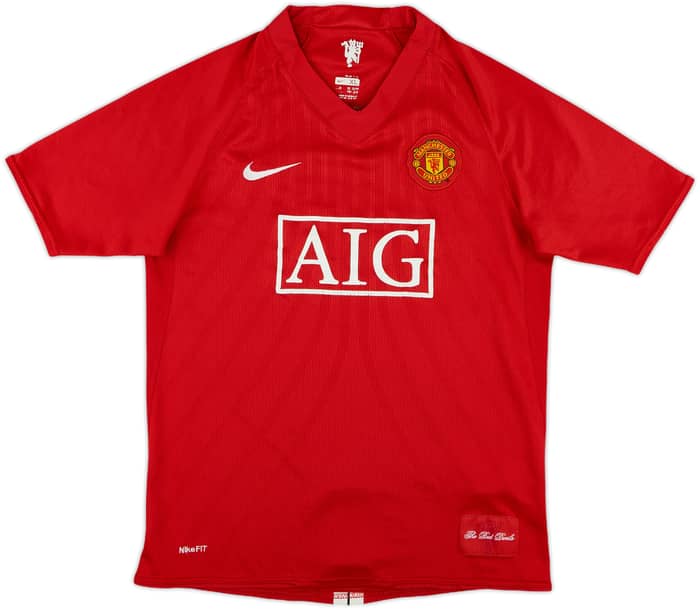 2007-09 Manchester United Home Shirt - 5/10 - (XL.Boys)