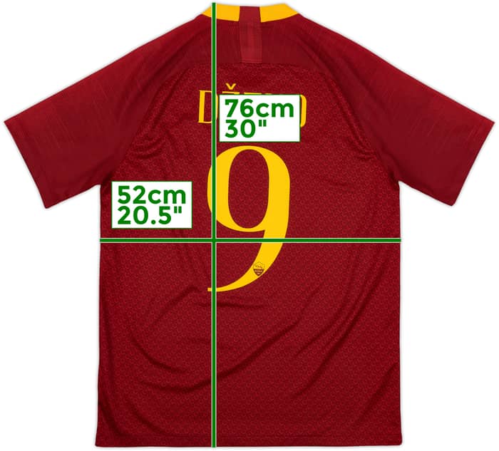 2018-19 Roma Home Shirt Dzeko #9 - 10/10 - (M)