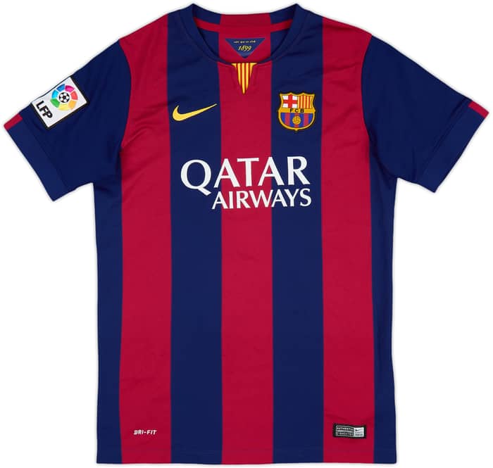 2014-15 Barcelona Home Shirt Messi #10 - 7/10 - (L.Boys)