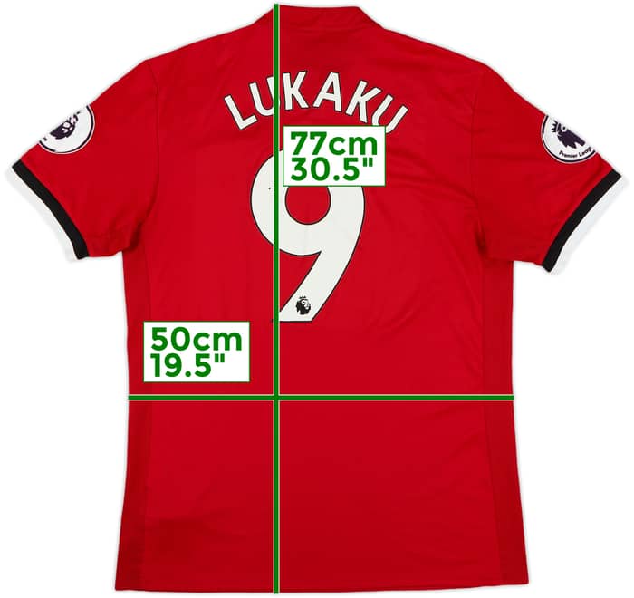 2017-18 Manchester United Home Shirt Lukaku #9 - 6/10 - (M)