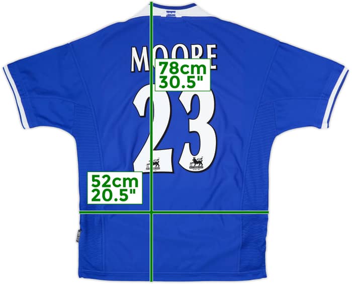 1999-00 Everton Home Shirt Moore #23 - 8/10 - (L)