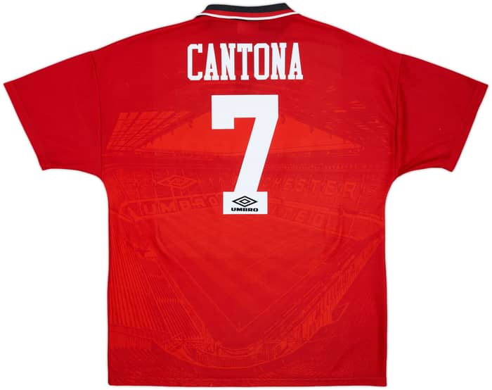 1994-96 Manchester United Home Shirt Cantona #7 - 8/10 - (XL)