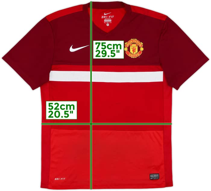 2011-12 Manchester United Nike Training Shirt - 7/10 - (M)