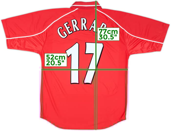 2000-02 Liverpool Home Shirt Gerrard #17 - 5/10 - (M)