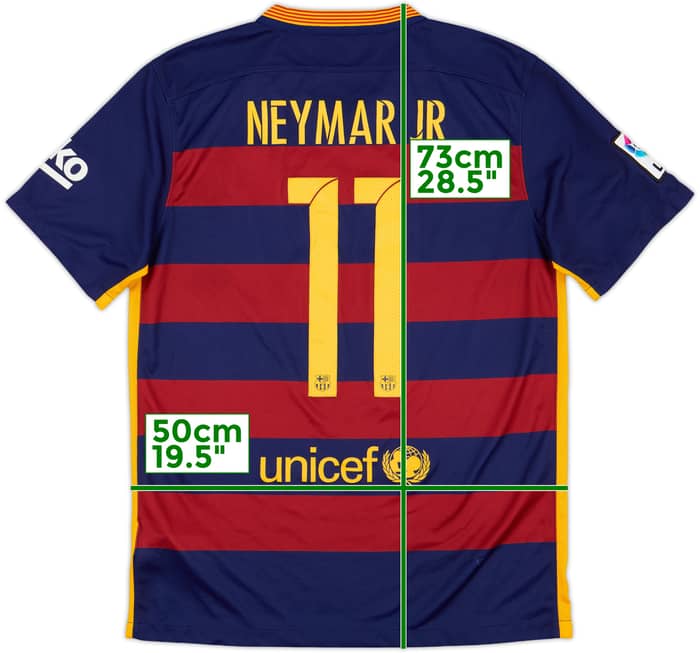 2015-16 Barcelona Home Shirt Neymar Jr #11 - 9/10 - (M)